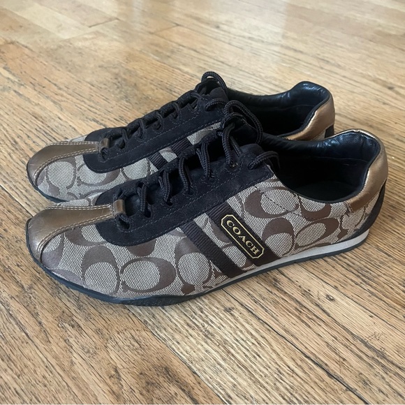Coach Katelyn signature logo lace up sneakers - Picture 1 of 9